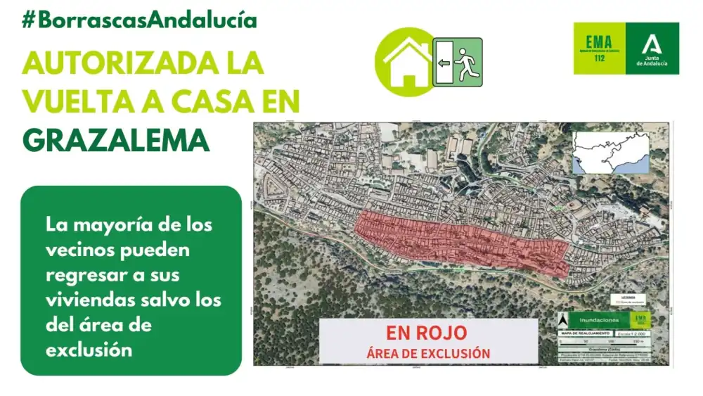 Autorizada hoy la vuelta ordenada y paulatina de la mayoría de los vecinos de Grazalema