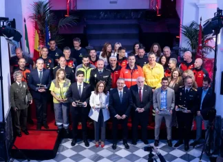 Coín acoge un acto de la Diputación de Málaga con motivo de la celebración del patrón de los bomberos