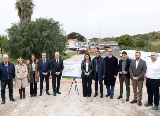 Comienzan las obras de la red de aguas regeneradas para riego que impulsan la Diputación y los ayuntamientos de Málaga y Torremolinos