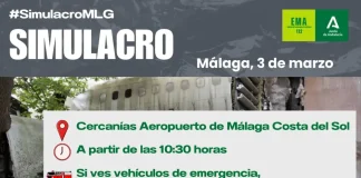 Simulacro de emergencias este 3 de marzo en el Aeropuerto de Málaga-Costa del Sol