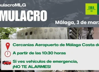 Simulacro de emergencias este 3 de marzo en el Aeropuerto de Málaga-Costa del Sol