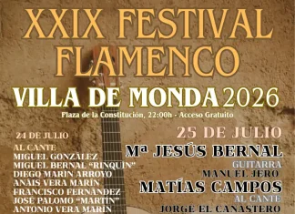 Aurora Vargas lidera el cartel del XXIX Festival Flamenco Villa de Monda Aurora Vargas lidera el cartel del XXIX Festival Flamenco Villa de Monda