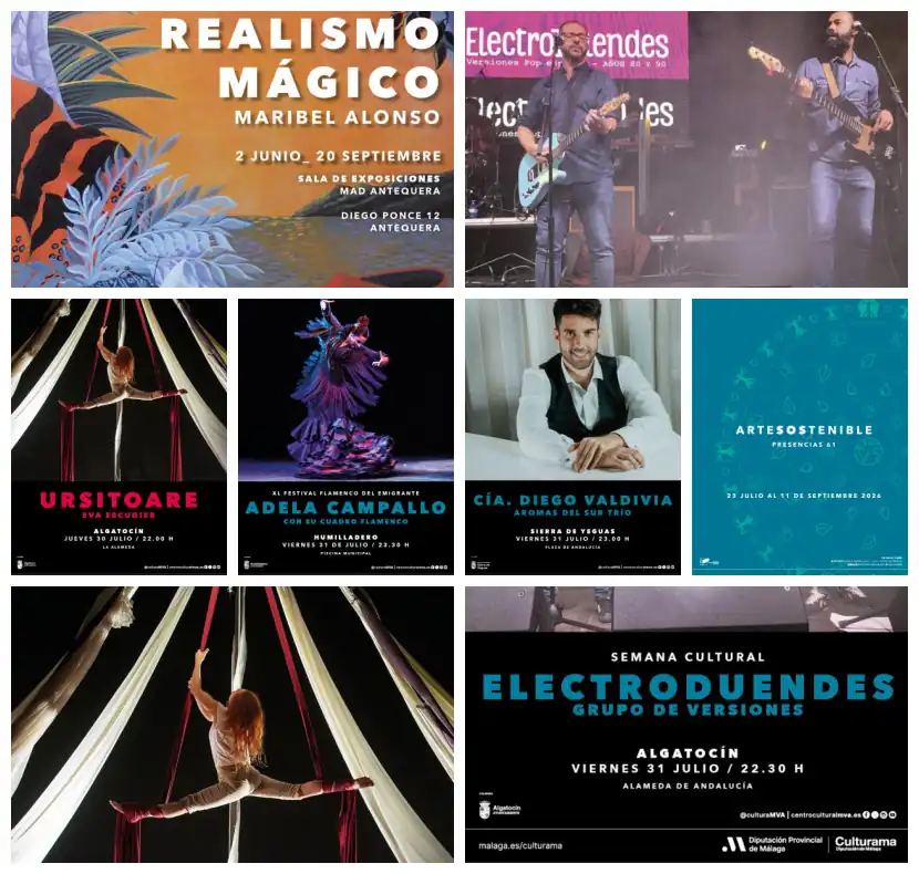 Flamenco, circo, gastronomía y música en directo marcan la programación cultural de la Diputación para la próxima semana