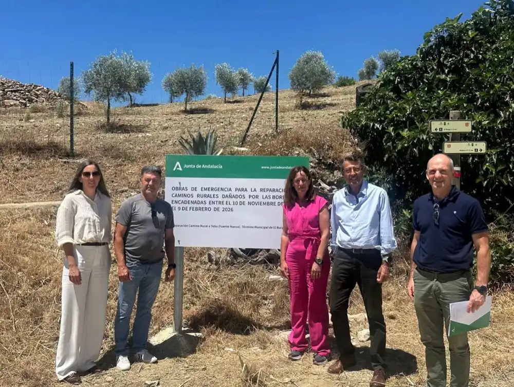 El delegado de Agricultura visita el avance de las obras de emergencia en cauces y caminos dañados por el tren de borrascas