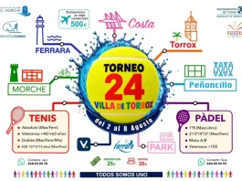 El XXIV Torneo de Tenis y Pádel Villa de Torrox reunirá a deportistas de toda la provincia del 2 al 8 de agosto El XXIV Torneo de Tenis y Pádel Villa de Torrox reunirá a deportistas de toda la provincia del 2 al 8 de agosto