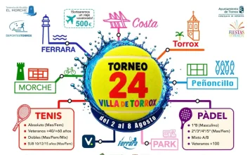 El XXIV Torneo de Tenis y Pádel Villa de Torrox reunirá a deportistas de toda la provincia del 2 al 8 de agosto El XXIV Torneo de Tenis y Pádel Villa de Torrox reunirá a deportistas de toda la provincia del 2 al 8 de agosto