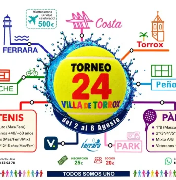 El XXIV Torneo de Tenis y Pádel Villa de Torrox reunirá a deportistas de toda la provincia del 2 al 8 de agosto El XXIV Torneo de Tenis y Pádel Villa de Torrox reunirá a deportistas de toda la provincia del 2 al 8 de agosto