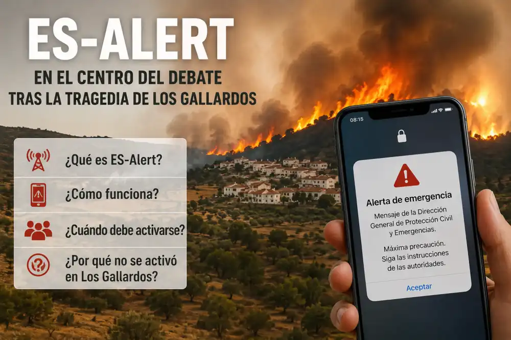 ES-Alert y el incendio de Los Gallardos: por qué se debate la no activación de las alertas móviles de emergencia