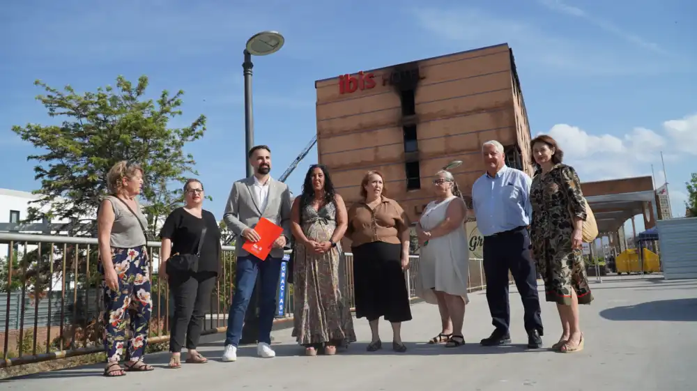 El PSOE exige la creación de una comisión técnica para investigar y evaluar la gestión del incendio del Hotel Ibis Málaga Centro