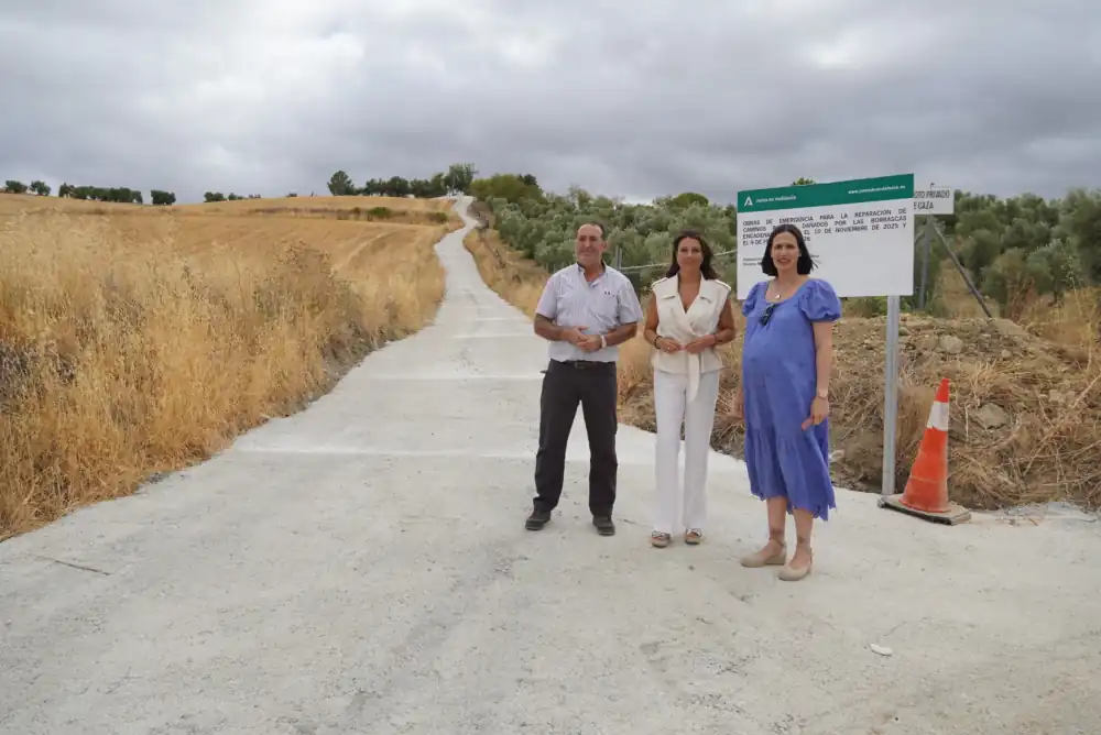 Las obras de emergencia de la Junta en caminos rurales de la provincia superan los 9,5 millones de euros y el 80% de ejecución