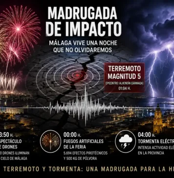 Espectáculo de Fuegos y Drones, terremoto y tormenta: Málaga vive una madrugada de las que cuesta olvidar Espectáculo de Fuegos y Drones, terremoto y tormenta: Málaga vive una madrugada de las que cuesta olvidar