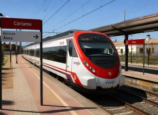 Interrumpida la línea C-2 entre Cártama y Álora tras una incidencia en la infraestructura ferroviaria