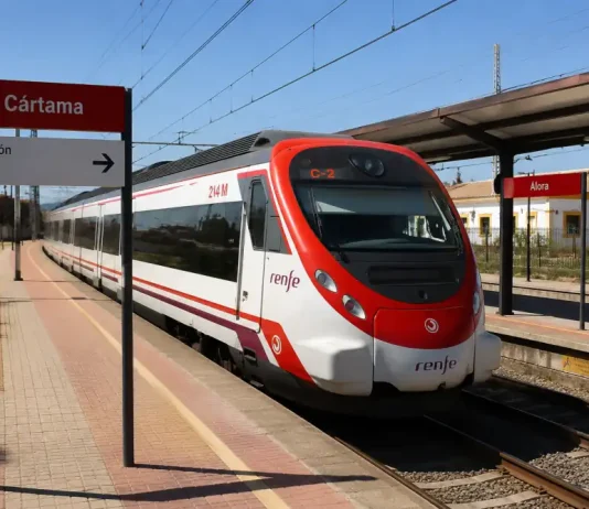 Interrumpida la línea C-2 entre Cártama y Álora tras una incidencia en la infraestructura ferroviaria
