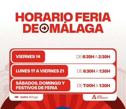 El Metro de Málaga amplía horarios y refuerza la seguridad para facilitar los desplazamientos durante la Feria 2026 El Metro de Málaga amplía horarios y refuerza la seguridad para facilitar los desplazamientos durante la Feria 2026