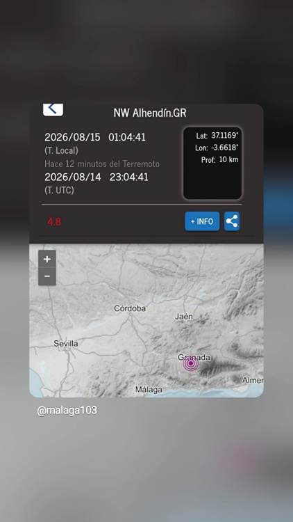 Activada la fase de emergencia del Plan ante el Riesgo Sísmico por un terremoto de magnitud 5 en Granada