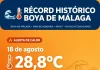 El mar de Málaga cae hasta los 15,9 ºC y marca un insólito récord de frío en pleno agosto El mar de Málaga cae hasta los 15,9 ºC y marca un insólito récord de frío en pleno agosto