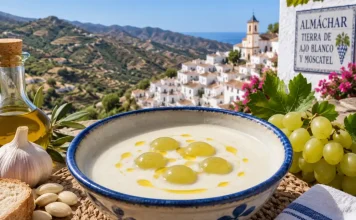 Almáchar prepara más de 4.000 litros de ajoblanco para celebrar este sábado una fiesta con más de medio siglo de historia