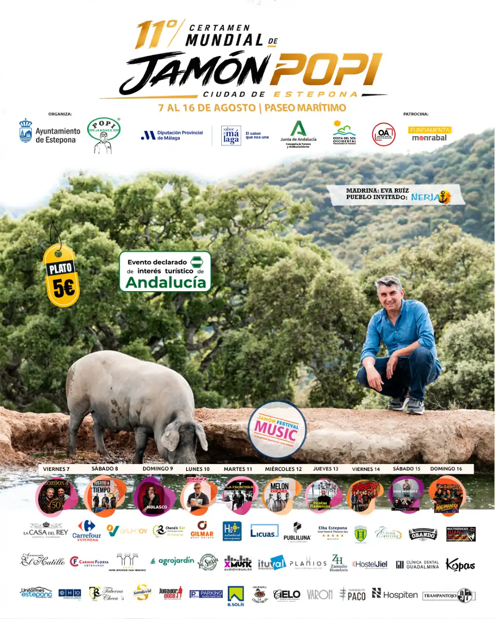 Sabor a Málaga refuerza la promoción de los productos malagueños en la XI edición del Certamen Mundial de Jamón Popi Ciudad de Estepona