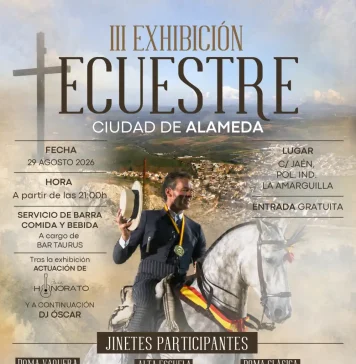 Alameda aúna elegancia, tradición y respeto al caballo en la exhibición ecuestre que se celebrará el 29 de agosto Alameda aúna elegancia, tradición y respeto al caballo en la exhibición ecuestre que se celebrará el 29 de agosto
