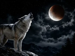 Sensaciones distópicas lobo luna eclipse