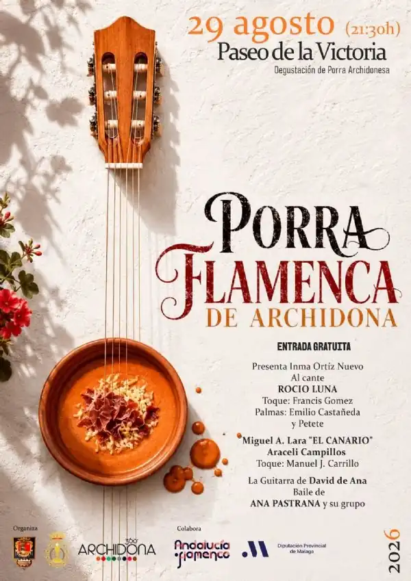 Archidona recupera su histórico festival Porra Flamenca con el apoyo de la Diputación
