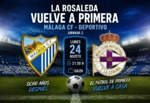 La Rosaleda vuelve a Primera: Málaga y Deportivo se citan en una noche esperada durante ocho años La Rosaleda vuelve a Primera: Málaga y Deportivo se citan en una noche esperada durante ocho años
