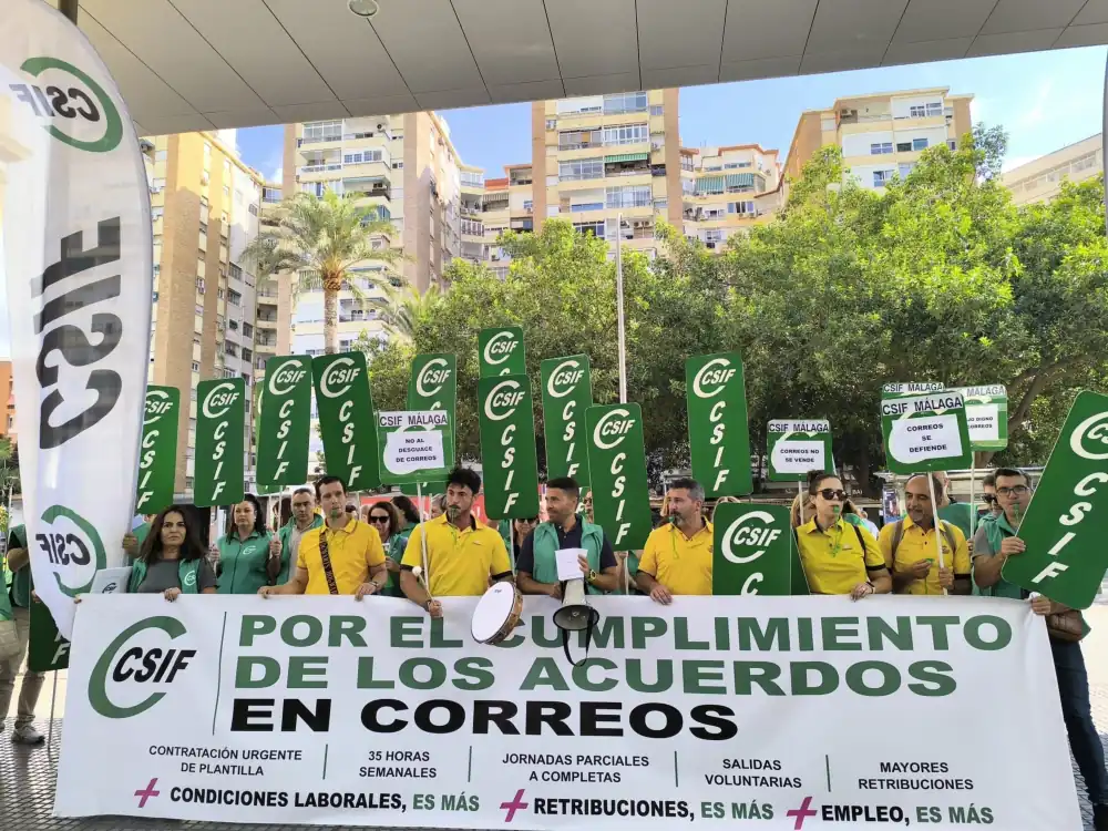 Continúan las movilizaciones de CSIF en Correos por la falta de personal, la precariedad y el incumplimiento del Acuerdo Marco