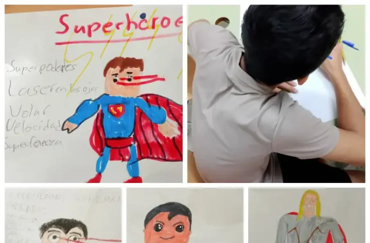 Proyectos de trabajo sobre Superhéroes y sus superpoderes realizado por el alumnado extranjero de Atal , Institutos Galileo de Alhaurín de la Torre , Playamar y Los Manantiales de Torremolinos.