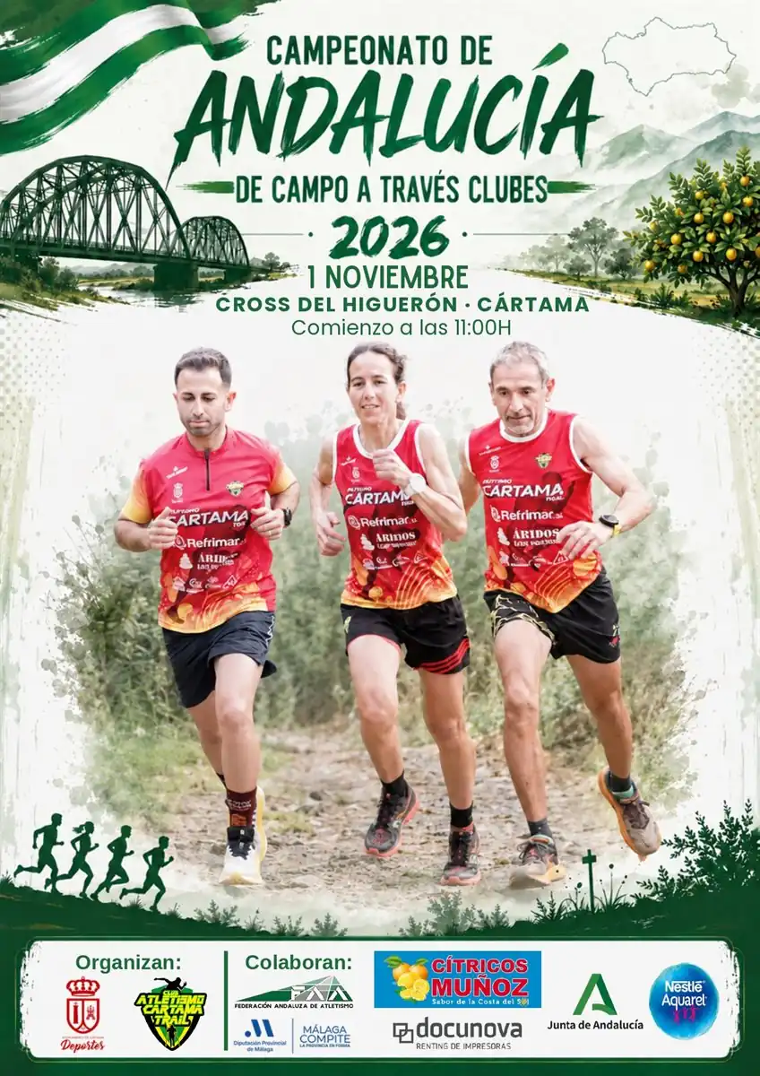 Cártama acogerá este domingo el Campeonato de Andalucía de Campo a Través de Clubes