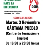El 3 de noviembre se podrá donar sangre en el Centro de Formación y Empleo Francisco Romero de Cártama El 3 de noviembre se podrá donar sangre en el Centro de Formación y Empleo Francisco Romero