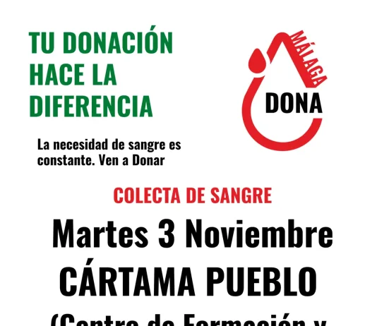 El 3 de noviembre se podrá donar sangre en el Centro de Formación y Empleo Francisco Romero de Cártama El 3 de noviembre se podrá donar sangre en el Centro de Formación y Empleo Francisco Romero