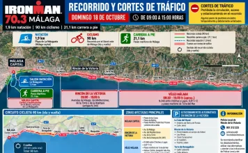 El IRONMAN 70.3 provocará importantes cortes de tráfico entre Málaga y la costa de la Axarquía este domingo El IRONMAN 70.3 provocará importantes cortes de tráfico entre Málaga y la costa de la Axarquía este domingo