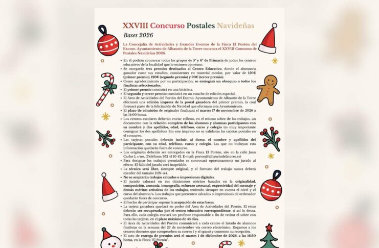 Alhaurín de la Torre busca la postal que felicitará oficialmente la Navidad